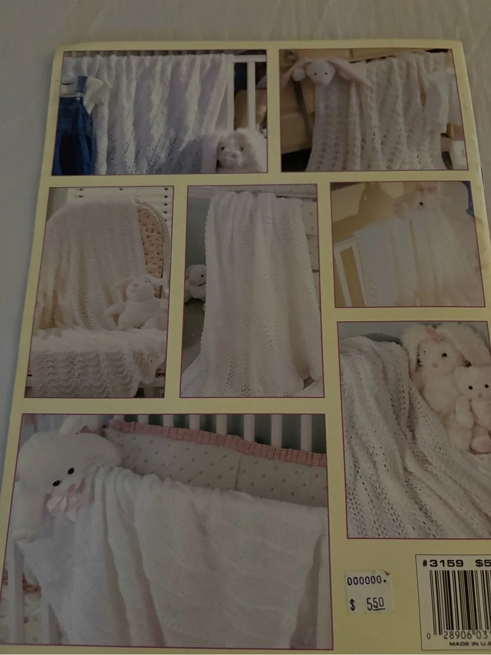 Baby Ripples to Knit Ivory Baby Afghan -